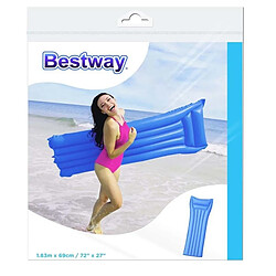 Bestway Matelas de Plage 183x69cm Gonflable avec Oreiller Confortable Bleu pas cher