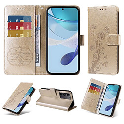 Acheter Flip Étui Pour 4G Realme C71 Cuir Fentes à cartes Fleur Flip Doré