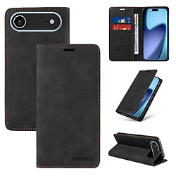 Acheter Étui Pour iphone 17 Air Cuir PU Portefeuille Folio Magnétique Protecteur Noir