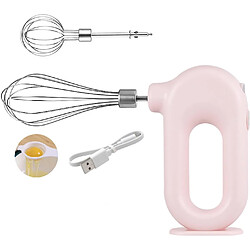 Vendos85 Batteur Électrique Rose 400W avec 5 Vitesses et Turbo