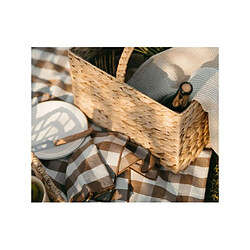 Alexandra House Living Nappe Vichy marron 140 x 240 cm pas cher