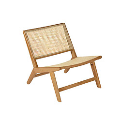 Alexandra House Living Fauteuil Bali, bois de chêne, 60 x 72 x 67,5 cm