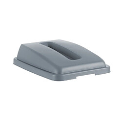 Couvercle avec ouverture pour poubelle étroite rectangulaire de 60 l, Gris clair, 660x470x(H)30mm - Hendi