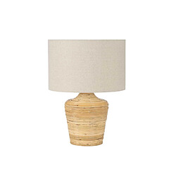 Alexandra House Living Lampe de table en lin et rotin 39 x 51 cm