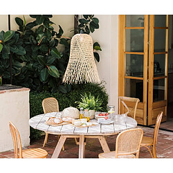 Alexandra House Living Plafonnier en bambou 56 x 56 x 70 cm