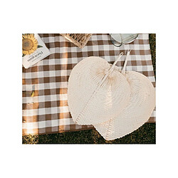 Acheter Alexandra House Living Nappe Vichy marron 140 x 240 cm