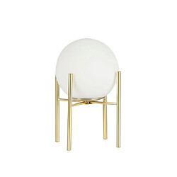 Alexandra House Living Lampe de chevet en cristal blanc