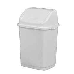 Poubelle Plastique avec Couvercle Basculant 10L Blanc - Lot de 17 - Rossignol Professonnel