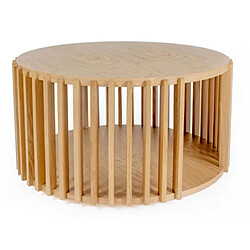 Paris Prix Table Basse Ronde Design Drume 83cm Chêne