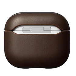 Nomad Coque pour AirPods 4 Modèle Modern Leather Antichoc Marron foncé pas cher