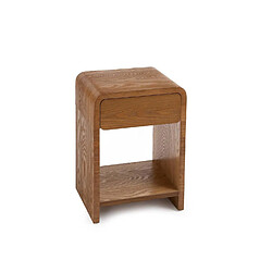 Alexandra House Living Table de chevet en frêne foncé 40X34X56