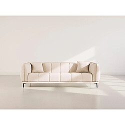 Bestmobilier Arsene - Canapé droit 3 places en velours texturé