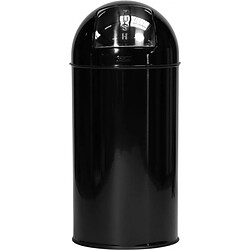 Poubelle Push Acier Noir 40 Litres - Probbax