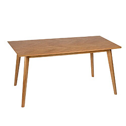 Alexandra House Living Table de salle à manger en chêne massif 150 x 90 x 75 cm
