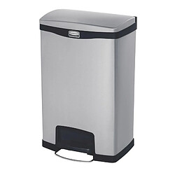 Poubelle à Pédale Frontale Inox Slim Jim Step-On 50L - Rubbermaid