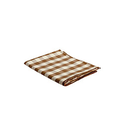 Alexandra House Living Nappe Vichy marron 140 x 200 cm