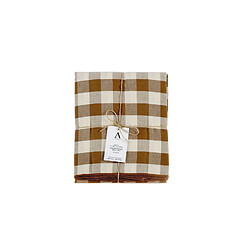 Alexandra House Living Nappe Vichy marron 140 x 200 cm