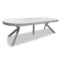 Paris Prix Table Ronde Extensible Zefane 110-260cm Blanc
