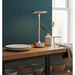 Lampe Led Tactile à poser, Aluminium brossé, Intensité Variable, Rechargeable USB