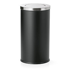 Poubelle en Acier au nickel-chrome 80 L noir H 710 mm Ø 370 mm - Was Germany