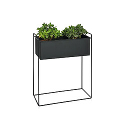 Alexandra House Living Pot de fleurs en métal noir 51 x 24 x 65 pas cher
