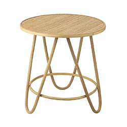 Mes Table d'appoint ronde 60x60x64 cm en rotin naturel