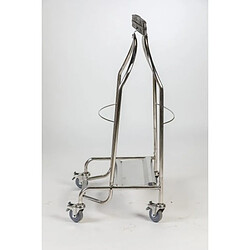 Porte-Sac à Pince Inox 110L 4 roues Caoutchouc - Probbax