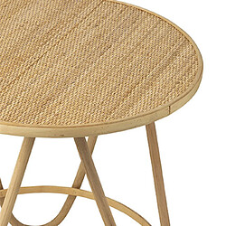 Mes Table d'appoint ronde 60x60x64 cm en rotin naturel
