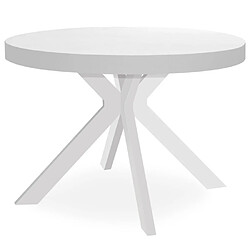 Paris Prix Table Ronde Extensible Zefane 110-260cm Blanc