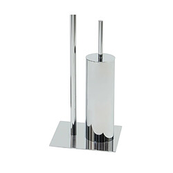 Avis Alexandra House Living Porte-rouleau de papier toilette avec brosse, en métal chromé