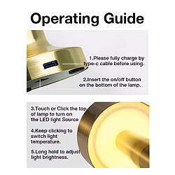 Acheter Lampe à Poser Led, Tactile, Intensité Variable, Luminaire d'Appoint, 21 cm, Rechargeable