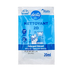 Desty Nettoyant 2D Fleur de Lin Flacon de 20ml - Lot de 5 Colis de 250 - Sico