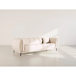 Bestmobilier Arsene - Canapé droit 3 places en velours texturé
