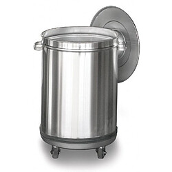 ELETTROBAR Poubelle inox sur roulettes 60 L