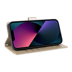 Acheter Flip Étui Pour Xiaomi Redmi Note 14 5G Fleur Fentes à cartes Flip Cuir Doré