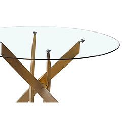Avis Paris Prix Table de Repas Ronde Design Rixa 120cm Or