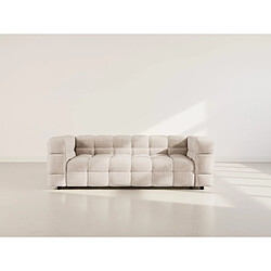 Bestmobilier Augustin - Canapé droit 3 places en velours texturé