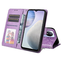Avis Étui Pour VIVO Y02 4G Housse de protection Cuir Fentes pour cartes Flip Violet
