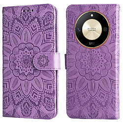 Acheter Étui Pour Honor Magic 6 Lite Cuir Housse de protection Fentes pour cartes Flip Violet