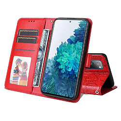 Acheter Étui Pour Samsung Galaxy S20 FE Flip Cuir Housse de protection Fentes pour cartes Rouge