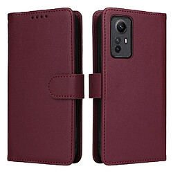 Avis Flip Étui Pour Xiaomi Redmi Note 12S 4G Portefeuille Conception détachable Couverture rabotant Chargement sans fil Blocage RFID Rouge