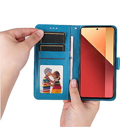 Avis Étui Pour Xiaomi Redmi Note 13 Pro 4G Housse de protection Flip Fentes pour cartes Cuir Bleu