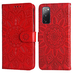 Étui Pour Samsung Galaxy S20 FE Flip Cuir Housse de protection Fentes pour cartes Rouge Étui Pour Samsung Galaxy S20 FE Flip Cuir Housse de protection Fentes pour cartes GANGXUN Rouge