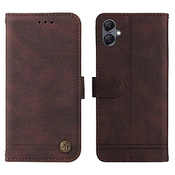 Étui Pour Samsung Galaxy A05 Portefeuille Longue sangle Supports de fente pour carte Sangle courte Antichoc Marron Étui Pour Samsung Galaxy A05 Portefeuille Longue sangle Supports de fente pour carte Sangle courte Antichoc GANGXUN Marron