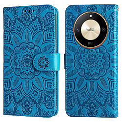 Avis Étui Pour Honor X9B Housse de protection Flip Fentes pour cartes Cuir Bleu