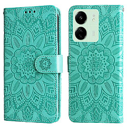 Étui Pour Xiaomi Redmi 13C 4G Housse de protection Flip Fentes pour cartes Cuir Vert Étui Pour Xiaomi Redmi 13C 4G Housse de protection Flip Fentes pour cartes Cuir GANGXUN Vert