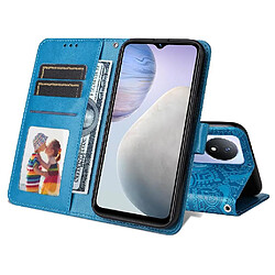 Avis Étui Pour VIVO Y02 4G Housse de protection Cuir Fentes pour cartes Flip Bleu