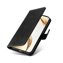 Acheter Flip Étui Pour Honor 200 Couverture rabotant Fermeture magnétique Découpes précises Fentes pour cartes Noir