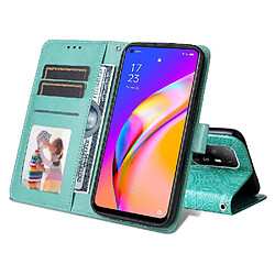 Acheter Étui Pour OPPO Reno 6Z Housse de protection Fentes pour cartes Cuir Flip Vert