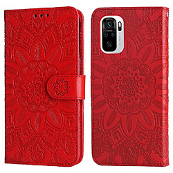 Avis Étui Pour Xiaomi Redmi Note 10S 4G Fentes pour cartes Flip Housse de protection Cuir Rouge